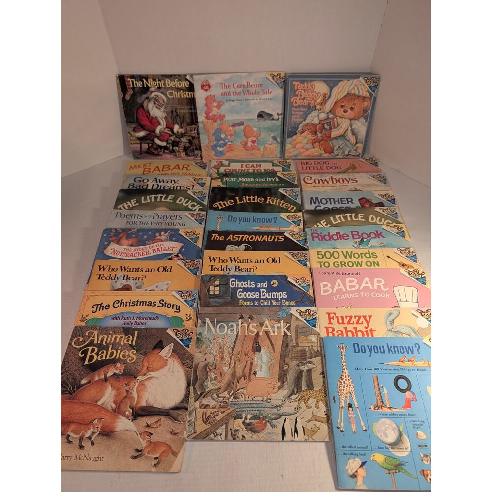 Lot 28 Vtg Children's Random House Picture Back PB Books Must See